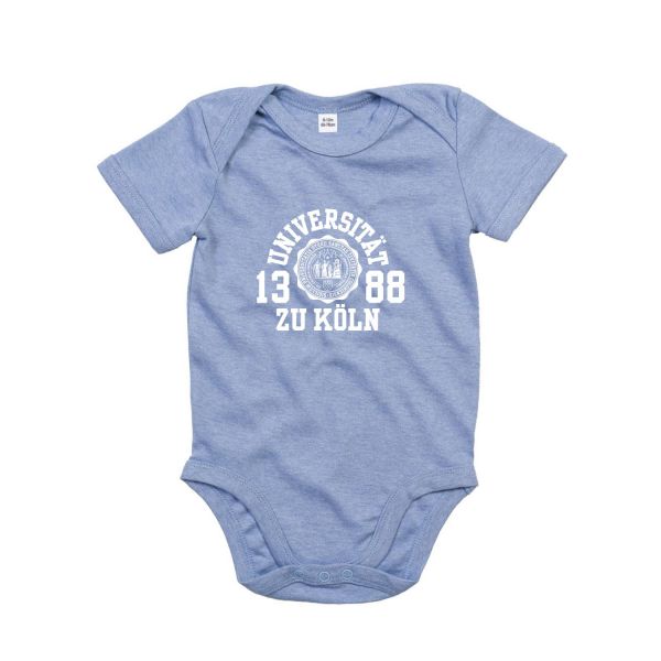 Baby Bodysuit, heather blue, marshall 3-6 Monate